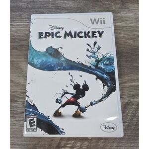 Nintendo Wii Disney Epic Mickey‎ Video Game Complete w/ Disc, Case, & Manual CIB